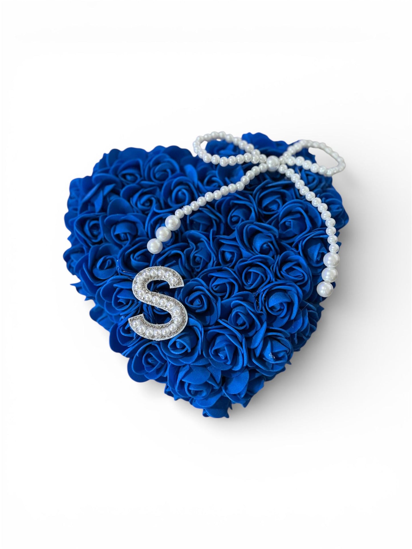 Luxury Blue Keepsake Flower Set Tulip Bouquet & Heart Rose Box