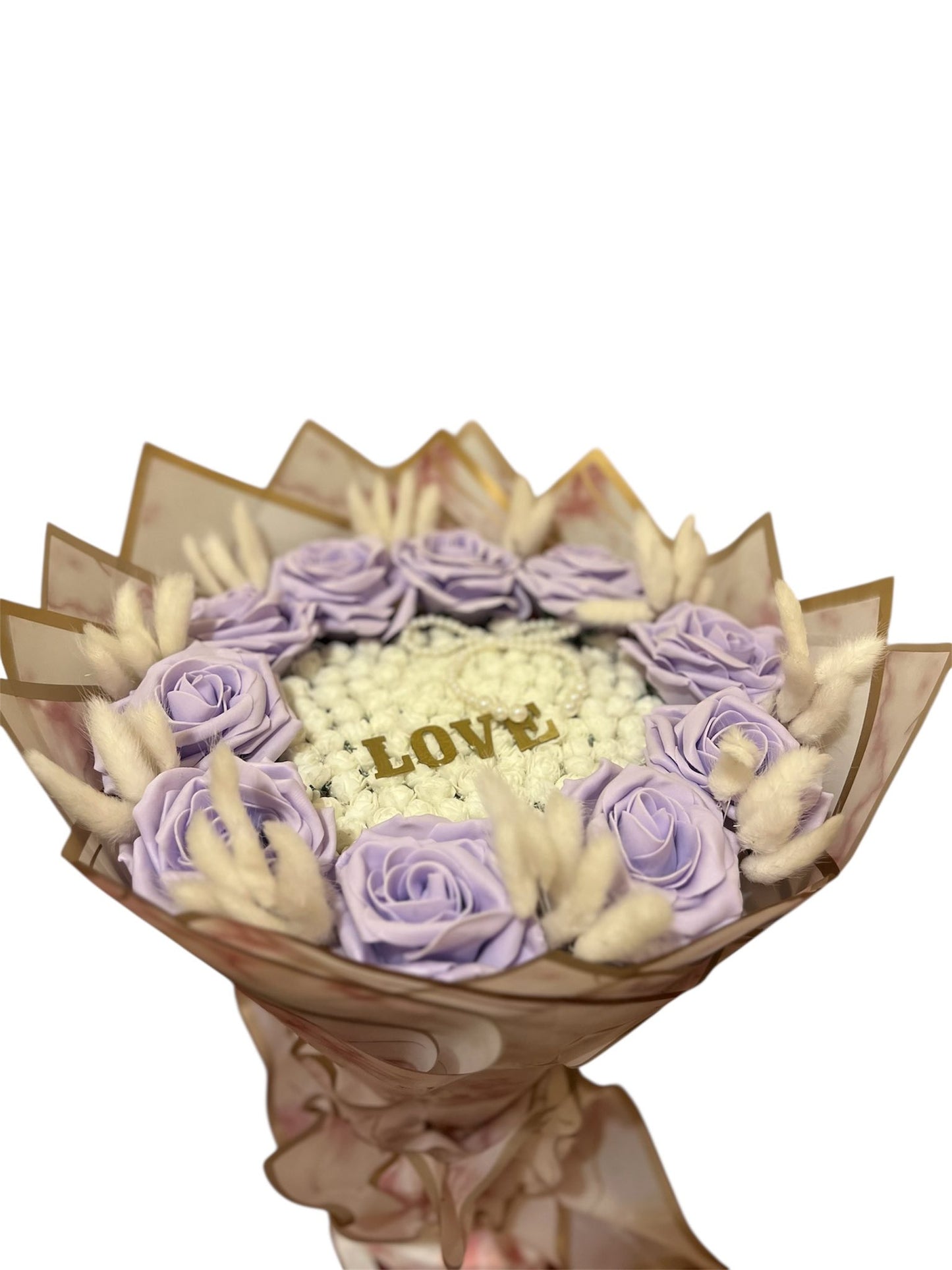 Lavender Love Bloom Bouquet – Luxury Decorative Rose Arrangement