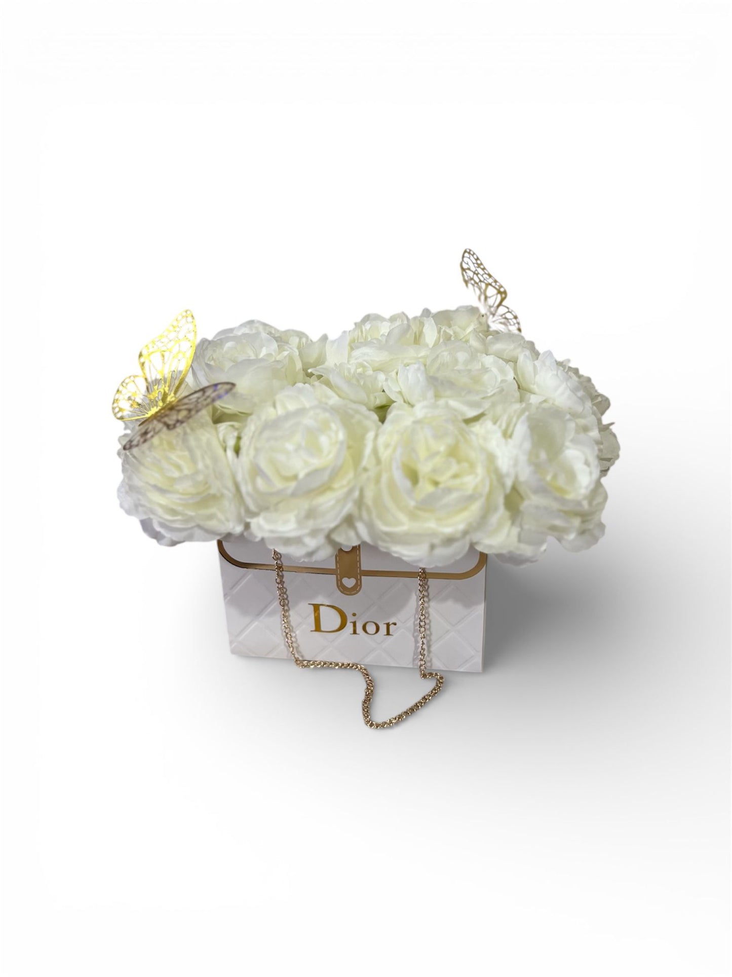 Luxury White Rose Gift Box - Elegant Decorative Keepsake