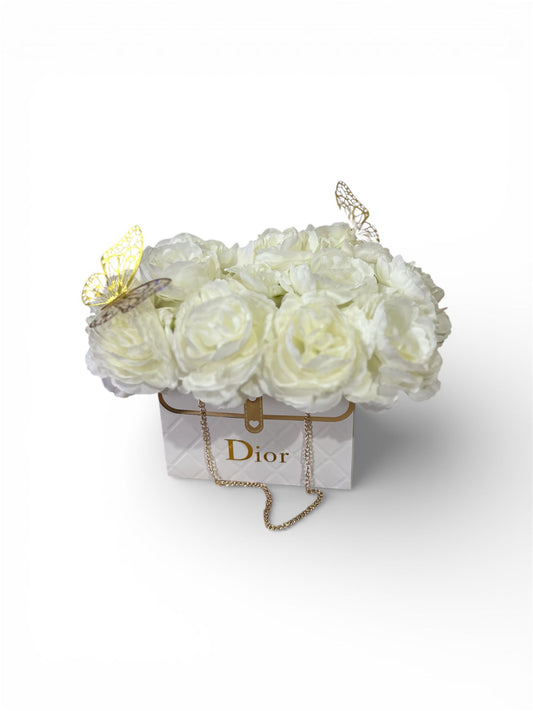 Luxury White Rose Gift Box - Elegant Decorative Keepsake