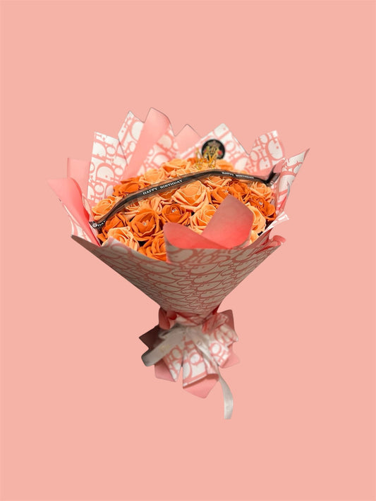Peach Royal Bouquet – Luxury Romantic Flower Arrangement